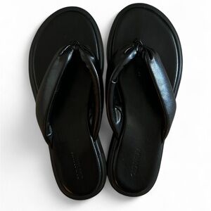 Black platform sandals